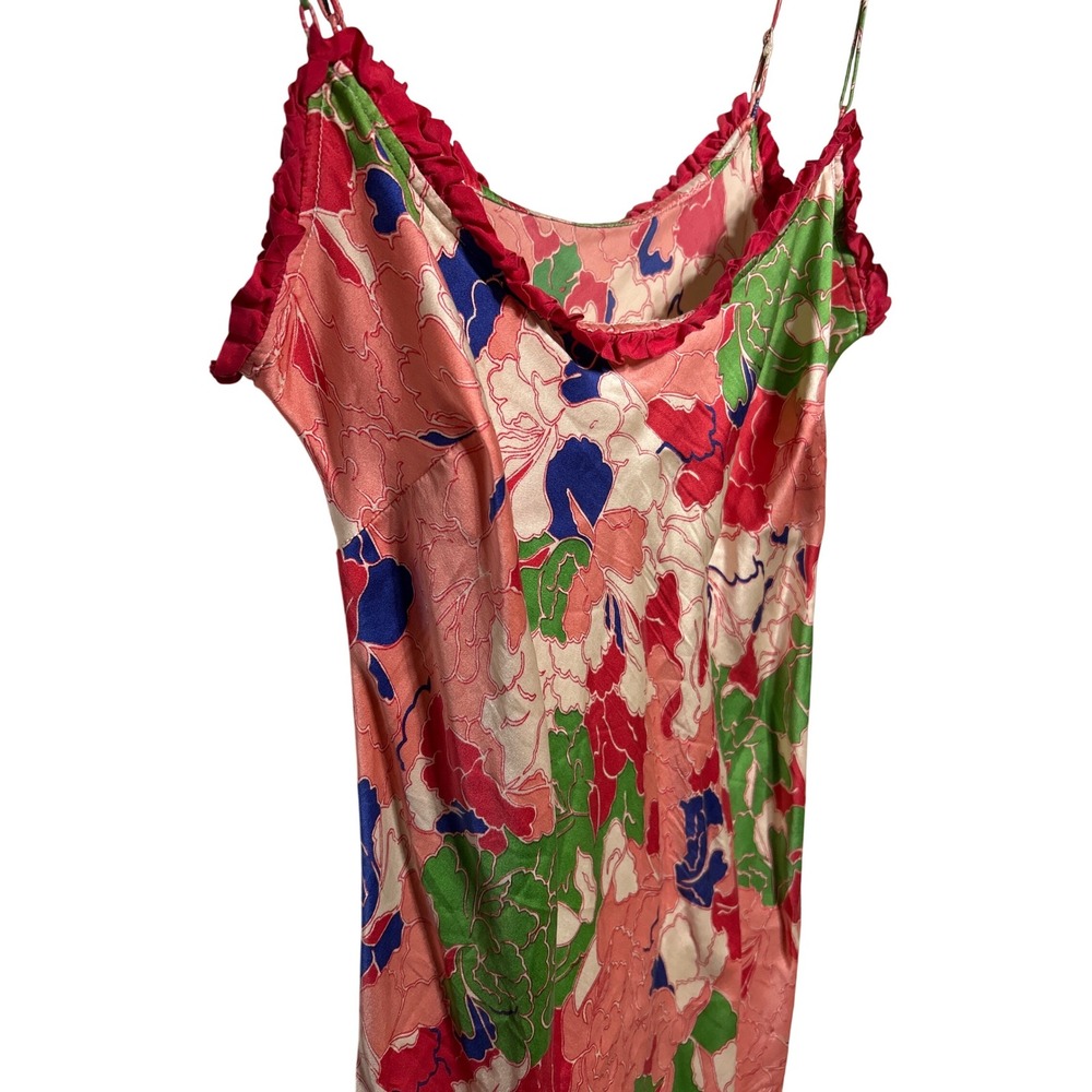 Megan Park England Silk Floral Print Slip Dress US 6 Fairy Whimsigoth‎